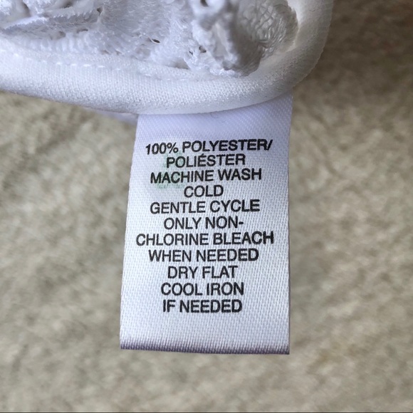 LOFT Floral Lace and Mesh Top in White - Picture 9 of 12